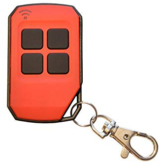 Universal Handsender 433,92 MHz in 4 Schartec - Funk Fernbedienung 433 MHz - Garagentoröffner 433.92 MHz für Garagentorantrieb (Rot)