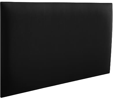 RAVIO Stoppade väggpaneler | 3D-paneler med skum | Väggkudde som sänggavel | Väggdekoration för sovrum, barnrum, kontor, hall | Svart, 60 x 40 cm