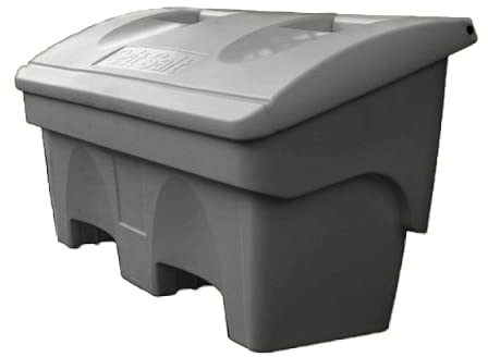 BritishBins Deluxe Grey 200 ltr Rock Salt Storage Bin Grit Dispenser Plastic Box Container