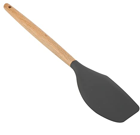 SANON Silikon-Spatel, Antihaftbeschichtet Küchenspatel, Hitzebeständig Silikon Teigschaber mit Holzgriff zum Kochen Backen Mischen