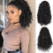 RPAEOY Queue de Cheval Extension Bouclés Ponytail Tresse Cheveux Naturel Clip Synthétique DIY Rajout Cheveux Postiche Pour Femmes Noir