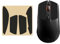 kwmobile Almohadillas Antideslizantes Compatible con SteelSeries Rival 3 Pegatinas para ratón - Pegatinas Agarre para Raton Gaming de Cuero PU - Negro