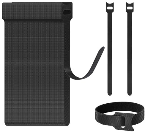 AiQInu 100 Piezas Organizador Cables, Bridas Reutilizables 200×11mm, Sujeta Cables, Cable Organizer, Cable Management para Oficina, Hogar, Jardín y Más - Negro