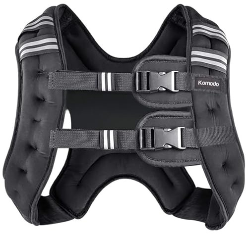 Komodo Weighted Vest Neoprene Cardio Running Workout Clothing (Black, 5kg)