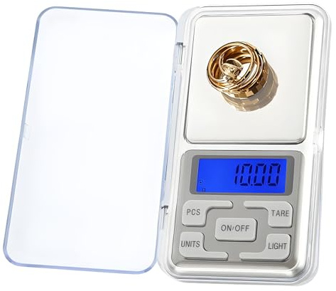 Digital Pocket Precision Scales 500 x 0.1g - Batteries Included - Accurate Portable Jewellery Food Weighing Scale with Back-lit LCD Display