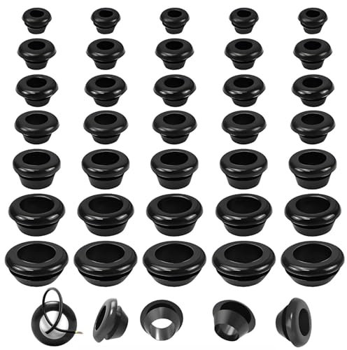 70 passacavo impermeabile, nero passacavo in gomma, 7 misure, guarnizione conduttore in gomma per filo e protezione cavo