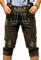 Trachten Lederhose aus echtem Leder Kniebundhose Größe 46-60 (50, Dunkelbraun)