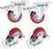 Himimi Lot de 4 Roulette Charge Lourde de 75mm, Roulettes Pivotantes avec Frein d'une Capacité de Charge de 400 kg, Roulettes de Transport à 360°, Roulettes pour Meubles Adaptées à Tous Types de Sols