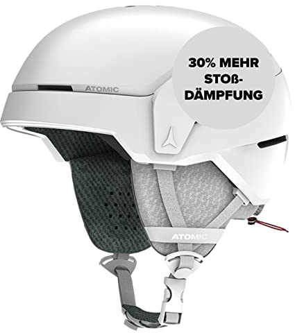 ATOMIC COUNT JR Skihelm für Kinder & Jugendliche - White Heather - Größe XS - Mehr Sicherheit bei Aufprällen - 360° Fit System für komfortablen Sitz - Kopfumfang 48-52 cm