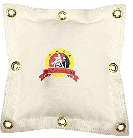G-LIKE Wandhängender Canvas Boxsack Schlagpolster – Chinesische Kampfkunst Wing Chun Kung Fu Wand Stoßen Treten Boxen Tritte Schläge Training Wandschlagkissen Montierte Kickhaltung Zieltasche (Weiß)