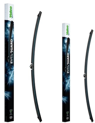 VALEO EVERGUARD - Kit De 2 Balais d'Essuie-glace Plats Premium En Silicone Avec Une Durée De Vie Prolongée X2 VSF70 + VSF65 - Longueurs : 700mm + 650mm - Lot de 2 balais d'essuie-glace