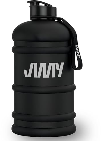 JIMY FITNESS 2.2L Water Bottle with Pop-Open Cap, Large Leak-Proof BPA-Free Gym Bottle, Impact-Resistant Sports Water Bottle for Gym & Outdoor Use (Black)