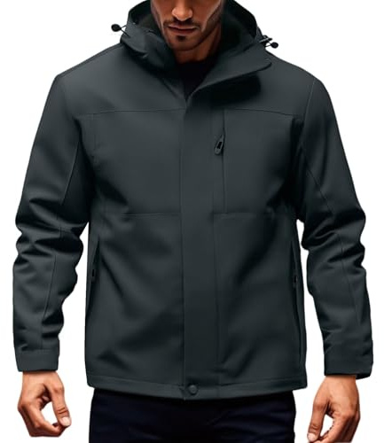 TOFOTL Giacca Lavoro Trench Birra Giubbotto Pioggia Uomo Abbigliamento a Abbigliamento da Caccia Uomo a Sci Feste Spolverino Scooter Catarifrangente Gambali Antipioggia 4Grigio 3XL