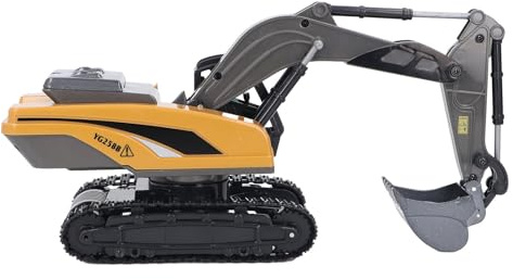 Fdit Jouet D'excavatrice Télécommandée, Véhicules de Construction RC à 8 Canaux, Véhicules de Construction de Camion de Pelle pour Garçons âgés de 6 Ans et Plus