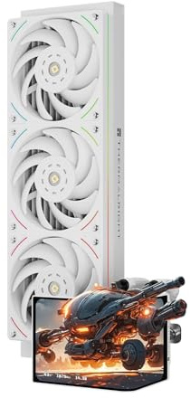 Thermalright Levita Vision 360 UB ARGB - Raffreddatore a liquido per CPU AM5/Intel LGA1851/1700, schermo curvo 3D da 6,67 con risoluzione 2400 x 1080, supporto video 3D/2D