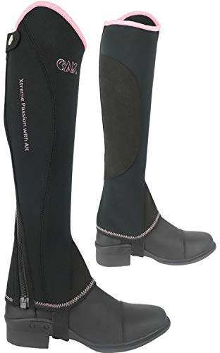 AK Neoprene Curved Zip Horse Riding Half Chaps AKRS-1828