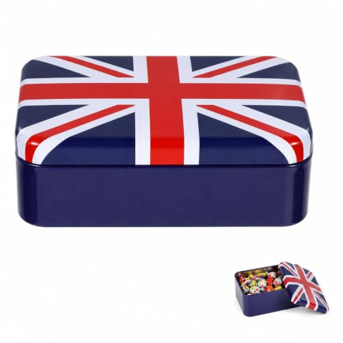 OUNONA Cookie Tin with Lid Rectangular Tinplate Candy Box for Sweets Storage Reusable Biscuit Box for Party Favors Gift Packing and Travel 3.74 X 2.56 X 1.38 in
