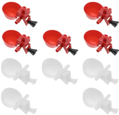 LIGHTAOTAO 10pièces Lot de Abreuvoirs Automatiques pour Volailles et Pigeons Bol à Boire et Facile à Nettoyer Adapté Poules Cailles et Oiseaux de Basse-Cour