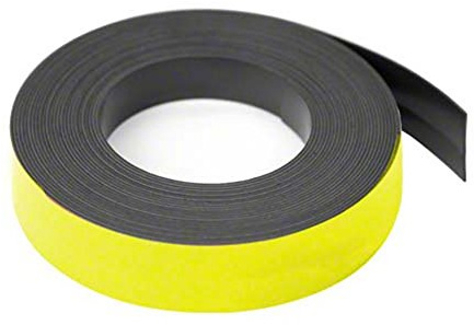 First4magnets Magflex Lite Flexible Mattgelbmagnetgitterklebeband Für Whiteboards, Notizboards Oder Aktenschränke - 19mm Breit - 5M Länge