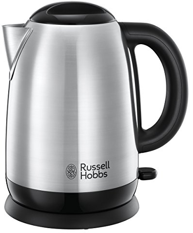 Russell Hobbs Adventure - Hervidor de Agua Eléctrico (2400 W, 1,7l, Acero Inoxidable) - Ref. 23912-70, Negro/Plata