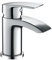 Waschtischarmatur Wasserhahn Bad Waschbeckenarmatur Einhebelmischer Waschtischbatterie Badarmatur Armatur für Bad Chrom Wasserfall