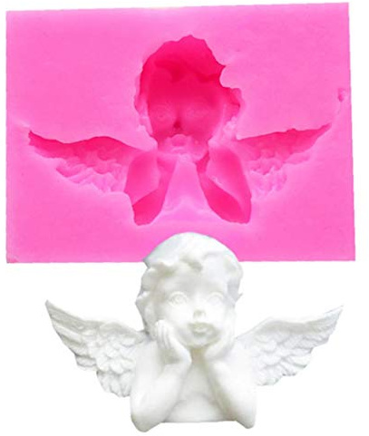 Case Cover 1 Packung Engel Fondant-silikon-Form 3D Mini-flügel Geformte DIY Kuchen-Form-Kuchen-Dekoration-Werkzeug (pink)