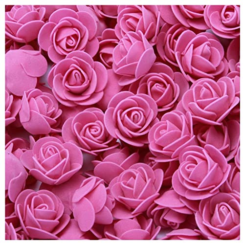 SHTGOI 500 rosas artificiales de espuma de polietileno, 3,5 cm, mini rosas artificiales, rosas artificiales, ramo de rosas falsas, para manualidades, oso, día de San Valentín, boda, fiesta, decoración