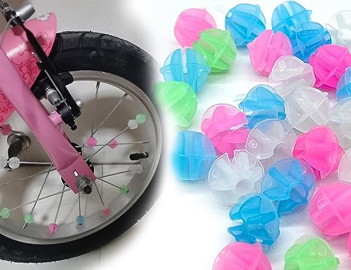 KAPSING 108 Reflectores para Radios de Bicicleta, Accesorios para Bicicleta, Clips para Radios, Cuentas para Radios de Bicicleta, Clip Luminoso de Plástico, Decoraciones para Radios de Bicicleta