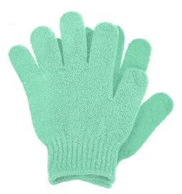 BEPER C301ABE201 Guanti esfolianti corpo, Gaunti 5 dita, Fibra di Bambù,