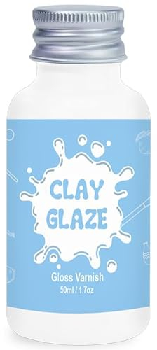 50ml Air Dry Clay Glaze，Air Dry Clay Varnish for Airdry Clay，Clay Varnish for Air Drying Clay Can Used to Prevent Clay Cracking, Scratches, and Wear,It Can Also Having a Glossy Glaze Effect (gloss)