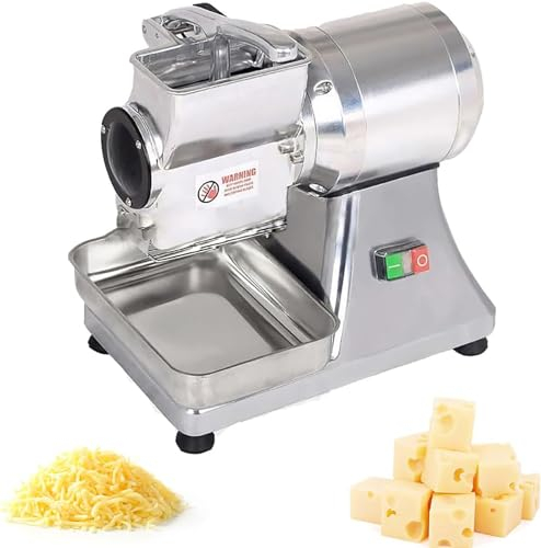 Râpe À Fromage Commerciale, Broyeur De Miettes De Pain, Râpe Électrique 550 W avec Récipient, Haut Rendement 30 Kg/h, Moteur en Cuivre À Haut Rendement, pour Fromage, Beurre, Miettes De Son