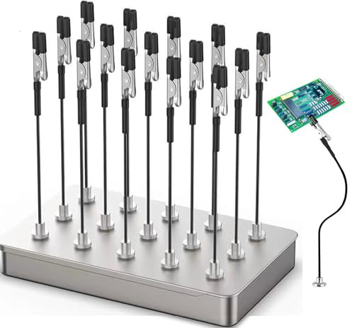 Third Hand Soldering, 12 x Soldering Aid with Crocodile Clips and Iron Box Base, Flexible Soldering Aid with Crocodile Clips and Model Making Colours Base, Ideal for Soldering Aid, Board Holder and