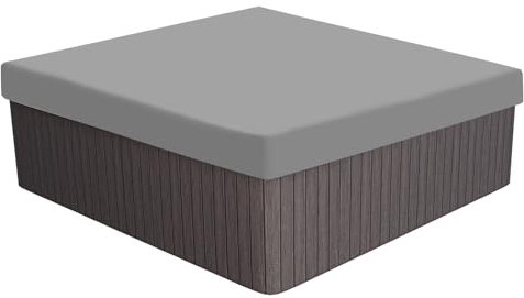 PATIKIL 200x200x30cm Quadrato Calda Vasca Rivestimento 210d Oxford Impermeabile Antipolvere Spa Rivestimento Protezione Patio Mobili Coperture per Calda Vasca Esterno Interno, Grigio