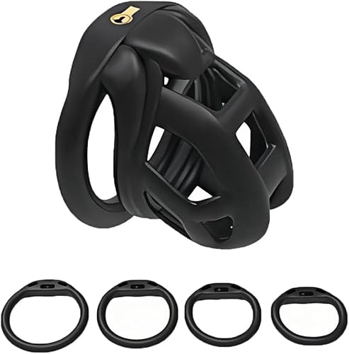 Cage De Chasteté Homme Sissy Chastity Cage Men Pour Pénis Punition D'esclave Sextoyse Couple Plaisir (Flat,Ultra-micro)