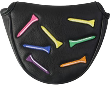Couvre-chef pour Putter de Golf - Doublure Putter Mallet en cuir PU avec fermeture magnétique - Couvre-chef de protection tendance avec broderie, accessoire de golf portable unisexe