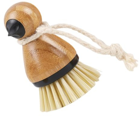 BIUDECO Cepillo Vertical para Limpieza de Verduras y Sartenes Plástico y Duradero con Cerdas para Grietas Cocina y Diseño Creativo y Práctico con Asa para Colgar