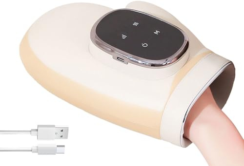 Xvilmaun Masajeador de Manos con Calor | 3 Niveles De Temperatura Con Temporizador LCD - Masajeador de Manos con Calor y Compresión,Para Hombres, Mujeres, Adultos Y Mayores En Uso Prolongado De