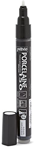 Pebeo 20009 Porcelaine 150 China Paint Bullet Tip Marker, Anthracite Black,Anthracite Black