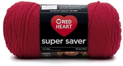 Red Heart E300.0319 Super Saver Economy Yarn, Cherry Red