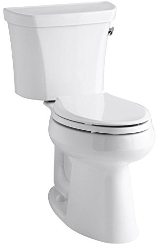 Kohler KOH3889-RA-0 1.28 GPF Two-Piece Comfort Height Elongated Toilet with 10 Rough In and Right Hand Trip Lever from the Highline Collection White
