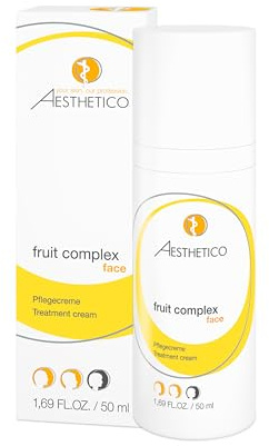 AESTHETICO fruit complex, 50 ml - Milde Fruchtsäurecreme für empfindliche Haut, regt Zellerneuerung an, beruhigt und glättet, neue Rezeptur mit Niacinamide & Vitamin E, ideal für reife Haut