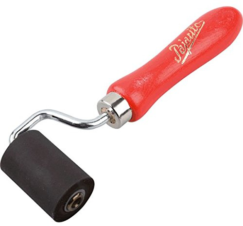 LEMAX® Andruckrolle, zum blasenfreien Anbringen von Folien, Zylinder Ø30mm, Länge 45mm, Rot, 30mm x 45mm, 1 Stück