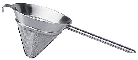 PIAZZA - Colino Cinese in Acciaio Inox Conico 20 Cm - Setaccio da Cucina a Cono Liquidi e Alimenti (Spremute, Frullati, Salse, Creme, Farina, Pasta, Riso) Aggiungilo al tuo Set Utensili da Cucina