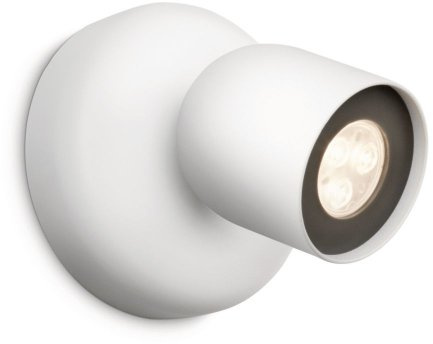 Philips Ledino LED-väggspot Zesta 1-lampa dimbar 6 W, vit 564903116