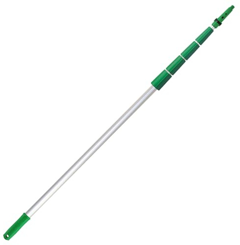 UNGER Teleskopstange TelePlus 125 SYSTEM (Länge 6,20 m 5-teilig, Verlängerung aus eloxiertem Aluminium, mit Sicherheitskonus, Zubehör Fensterreinigung) TF620