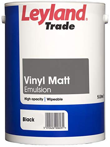 Leyland Trade Vinyl Matt Emulsion Paint - Black 5L