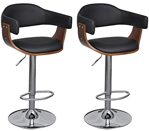 vidaXL 2X Barstuhl Kunstleder Küchenstuhl Barhocker Küchenhocker Tresenhocker