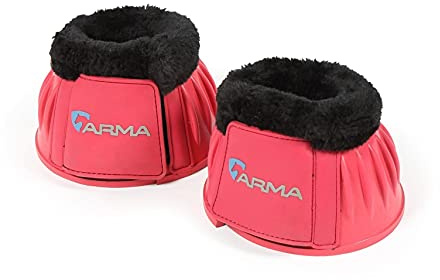 Shires Overreach Boots Fur Trim Pink Full