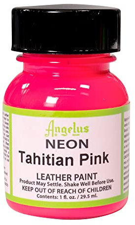 Angelus Acrylic Leather Paint 30 ml, Neon Pink Tahitian 30 ml