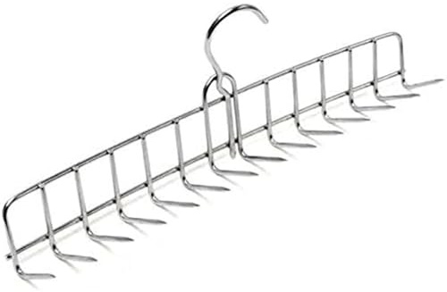 The Sausage Maker® Bacon Hanger 14-Prong Meat Hooks SUS304 Stainless Steel, Heavy Duty Butcher’s Hook Accessories for Meat Smoking, Processing, Drying, Grilling, BBQ, 14.5” W x 5.8” H